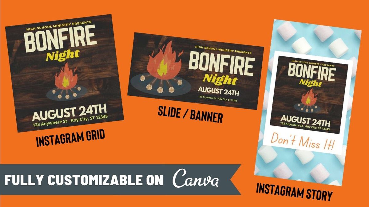 Bonfire Night Canva Graphics Kit image number null